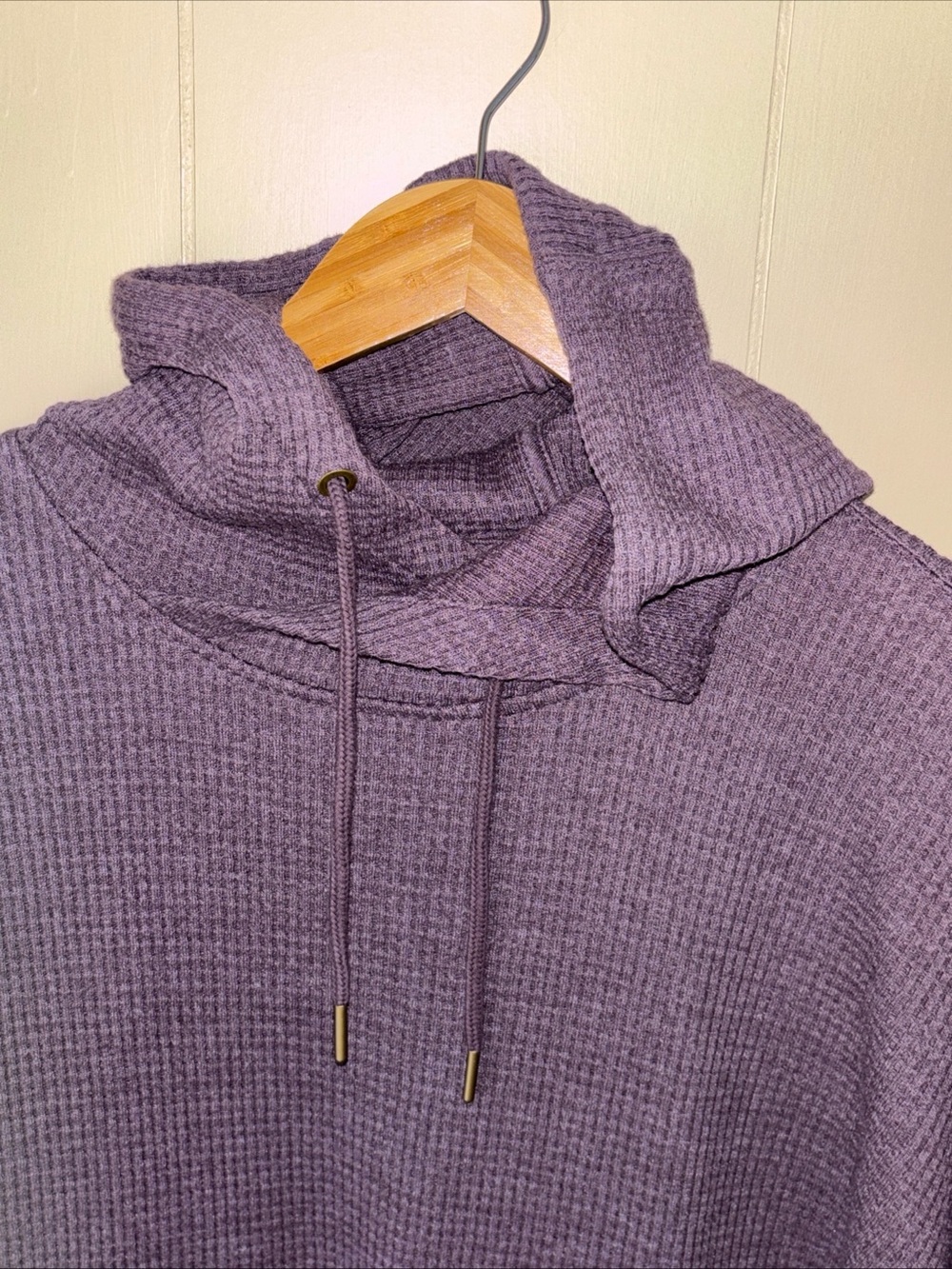 Carhartt Womens Waffle-Knit Hooded Top  -  Plum - Picture 5 of 12